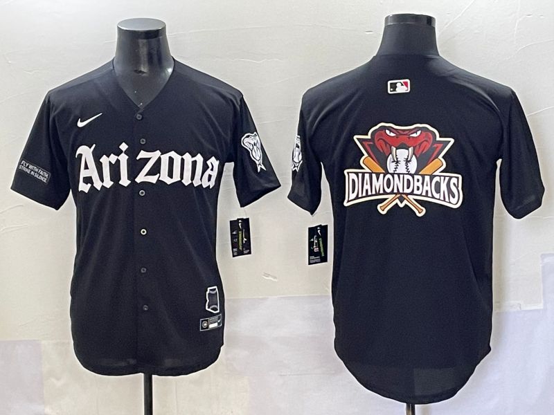 Men 2025 Arizona Diamondback Blank Black Five generations Joint Name Nike MLB Jersey style 4